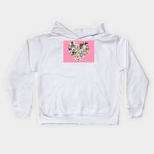 Heart of Pets - Pink version Kids Hoodie